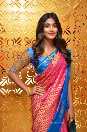 pooja hegde traditional saree photos southcolors 3