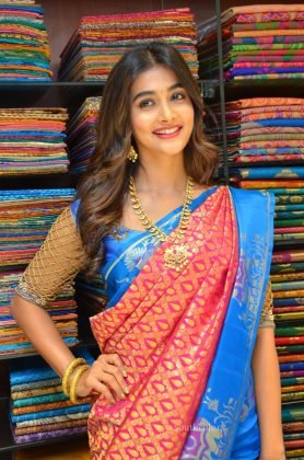 pooja hegde traditional saree photos southcolors 30