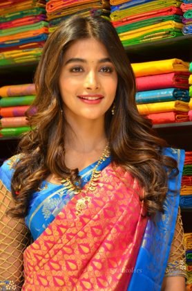 pooja hegde traditional saree photos southcolors 33