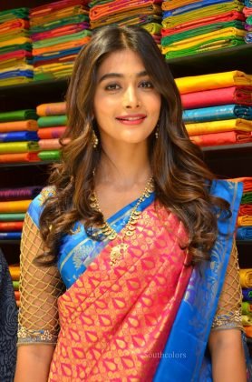 pooja hegde traditional saree photos southcolors 34