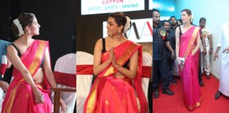 Actress Kajal Agarwal in Red Saree Photos