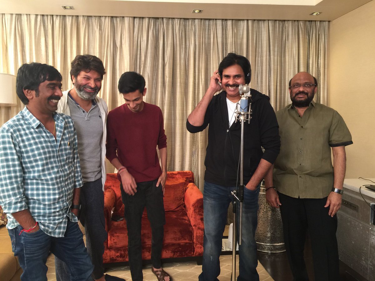 Pawan Kalyan Finished Singing Song For Agnyaathavaasi Movie