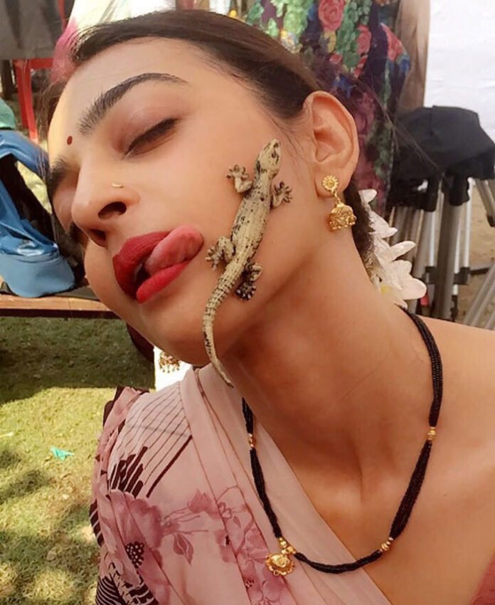 Lizard Crawls On Radhika Apte Cheek