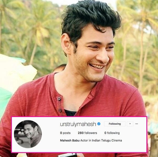 Superstar Mahesh Babu is Now on Instagram