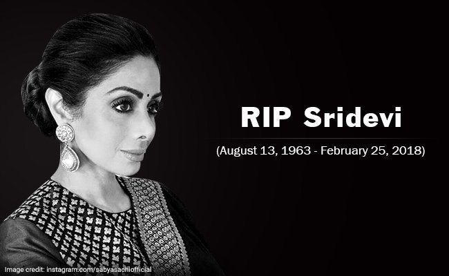 Actress Sridevi Passed Away at 54