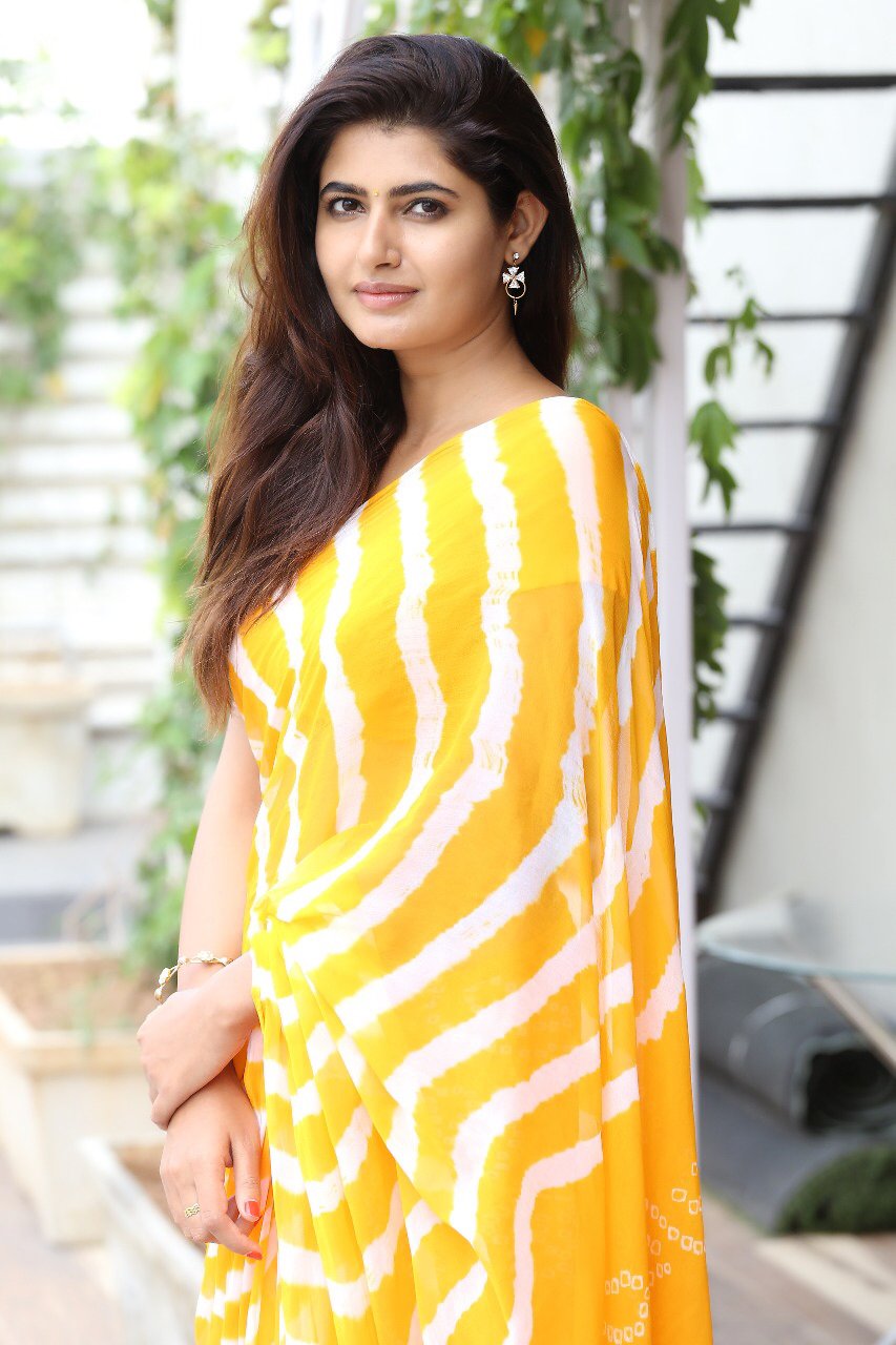 actress ashima narwal latest photos in yellow saree 8