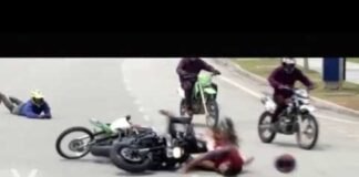Manchu Vishnu Bike Accident Video in Malaysia