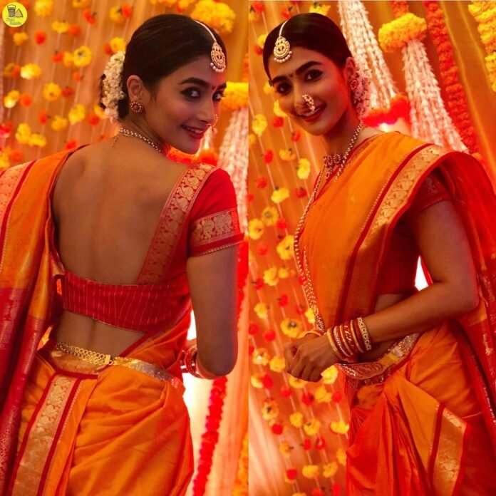 Pooja Hegde In Traditional Maharashtrian Saree Photos