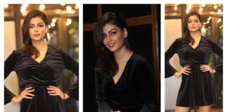 Anisha Ambrose Hot Black Dress Photos