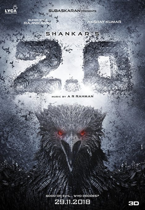 Rajinikanth 2.0 Release Date Fixed on 29th November 2018